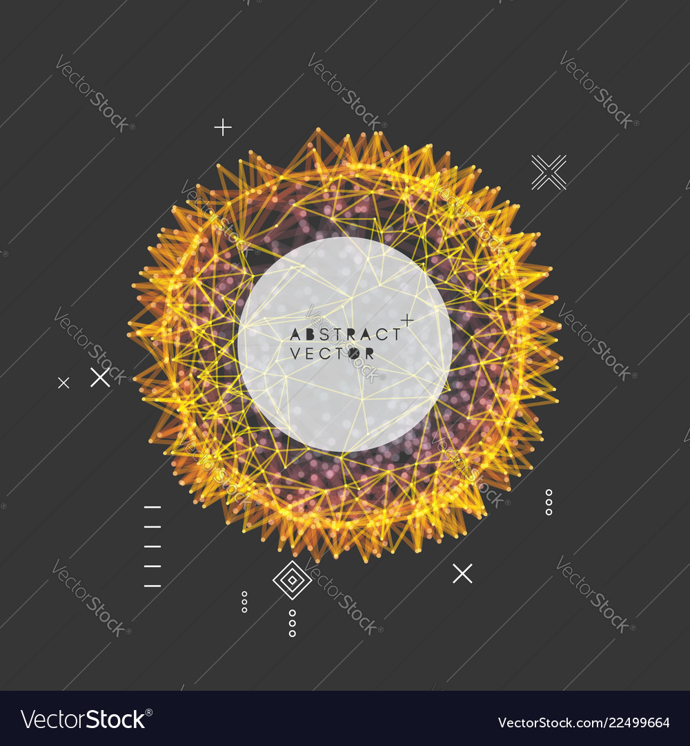 Sphere with connected lines and dots glowing grid Vector Image Sphere with connected lines and dots glowing grid