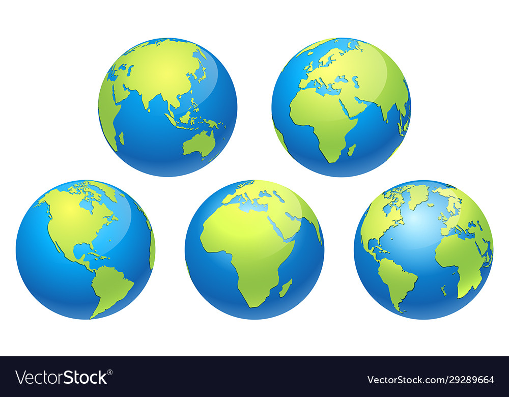 World globe earth map Royalty Free Vector Image