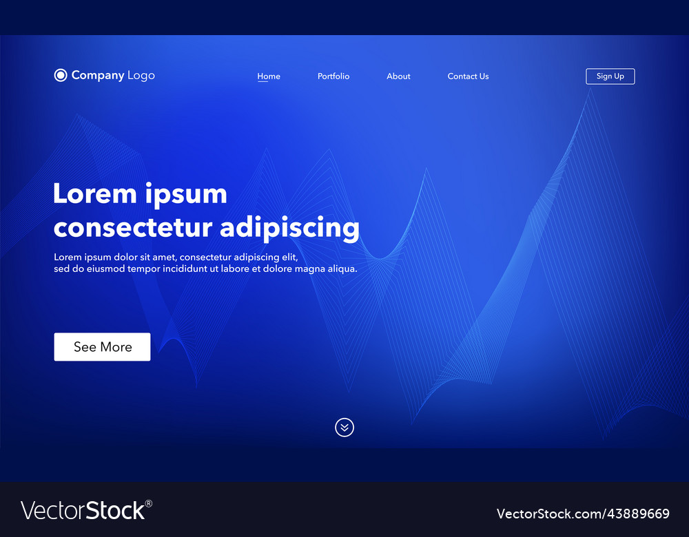 Abstract background website landing page template