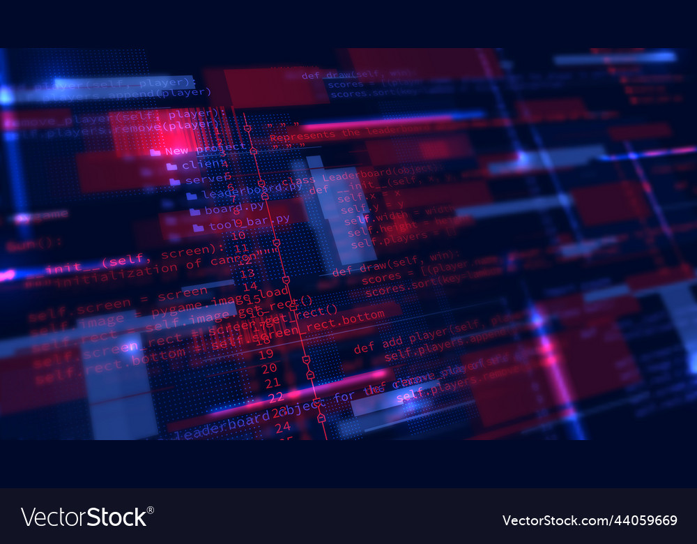 Banner mit Programmier-Quellcode vector image Banner mit Programmier-Quellcode