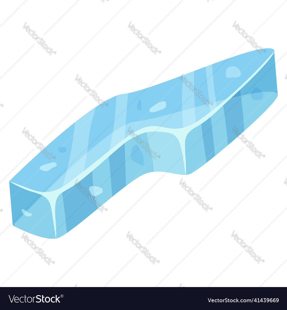 Broken piece of ice cold frozen block arctic Vector Image