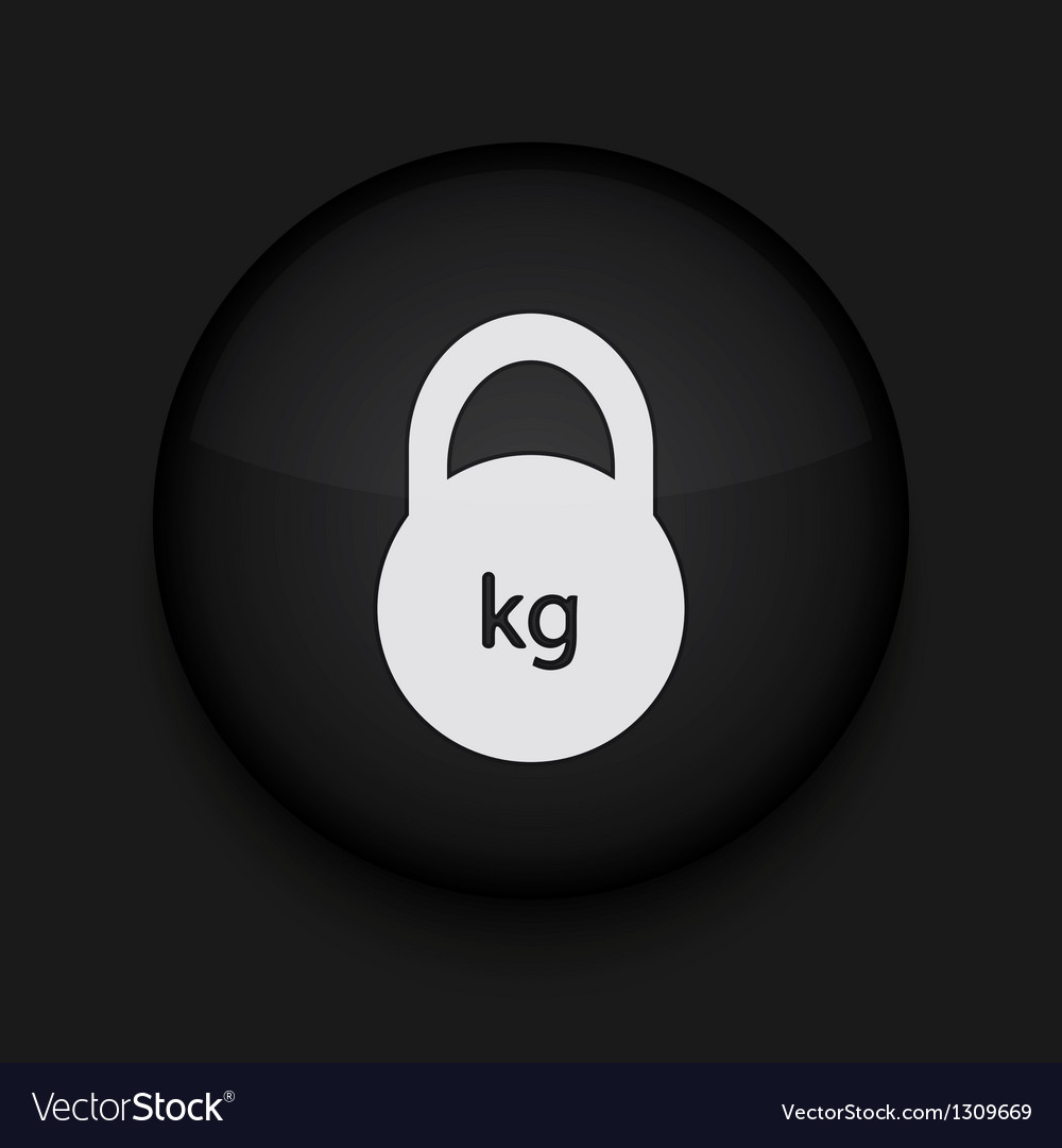 Circle app icon on black background eps10