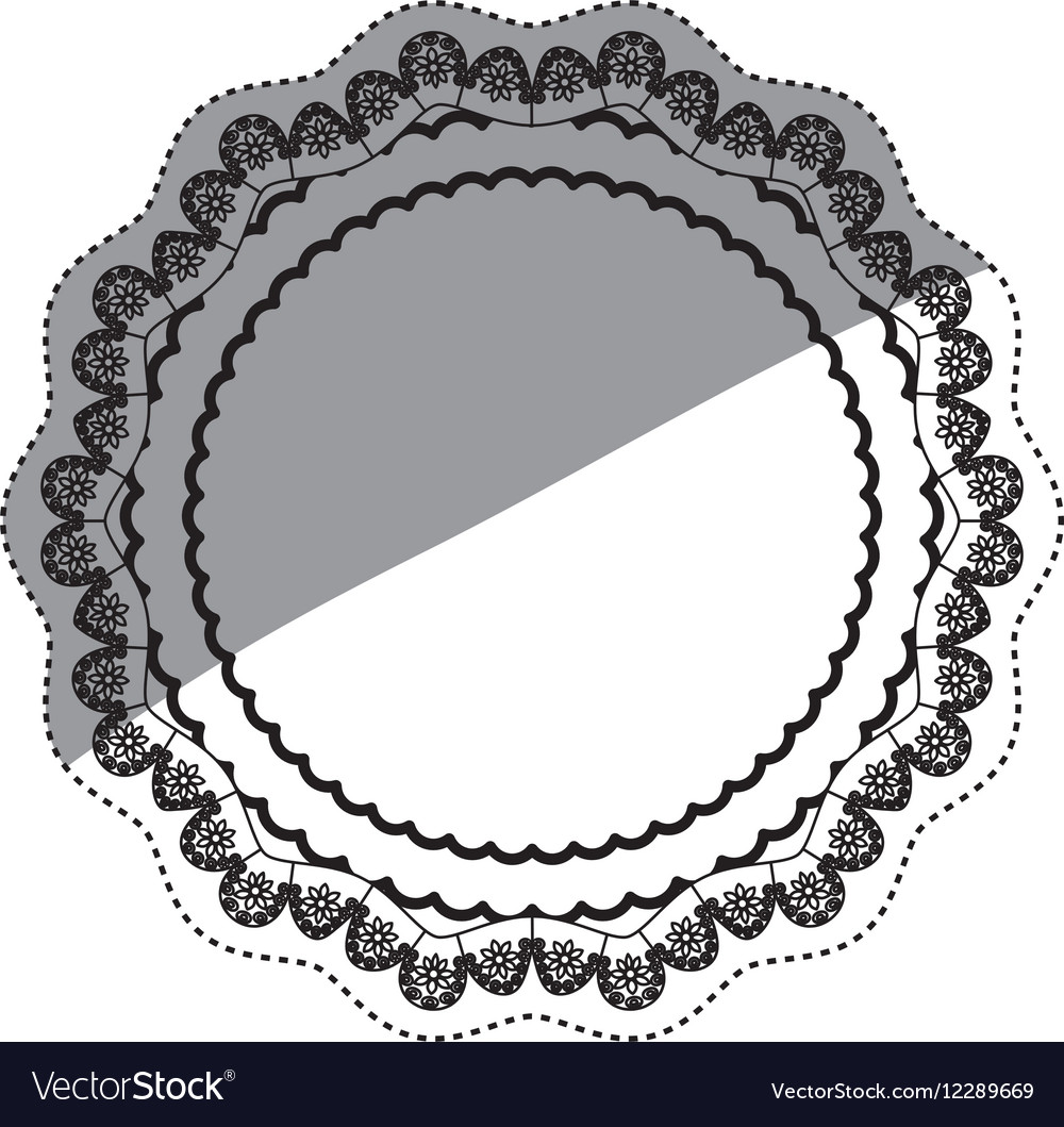 Decorative circle emblem Royalty Free Vector Image