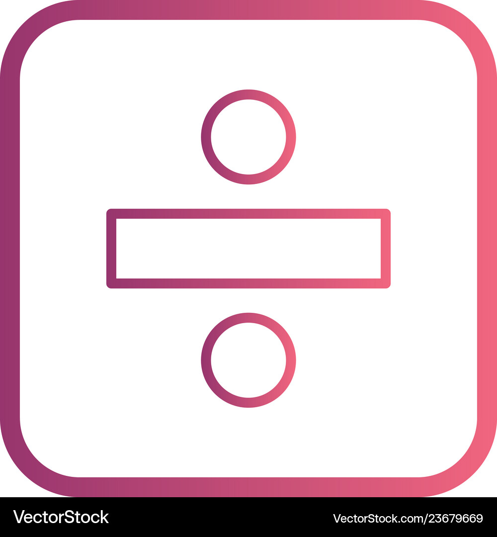 Divide icon Royalty Free Vector Image - VectorStock