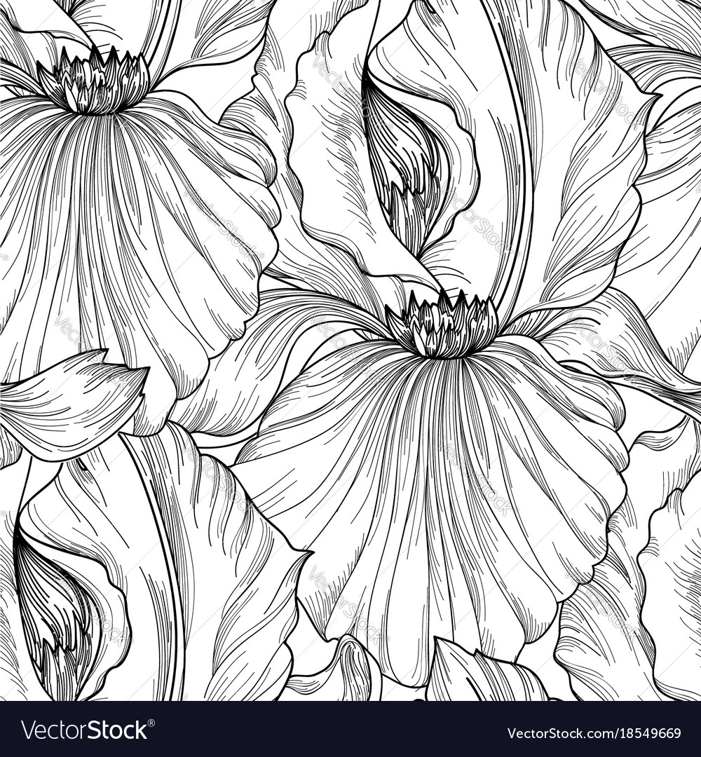 Floral seamless pattern flower background