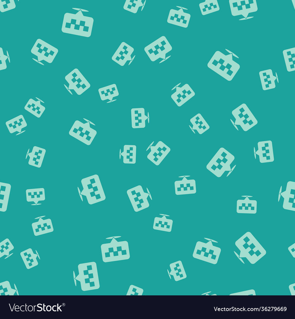 Green map pointer with taxi icon isolated seamless vector image Green map pointer with taxi icon isolated seamless