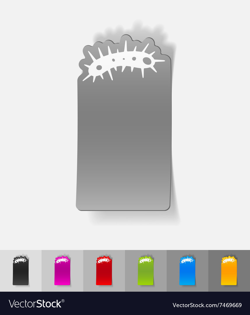 Realistic design element bacterium