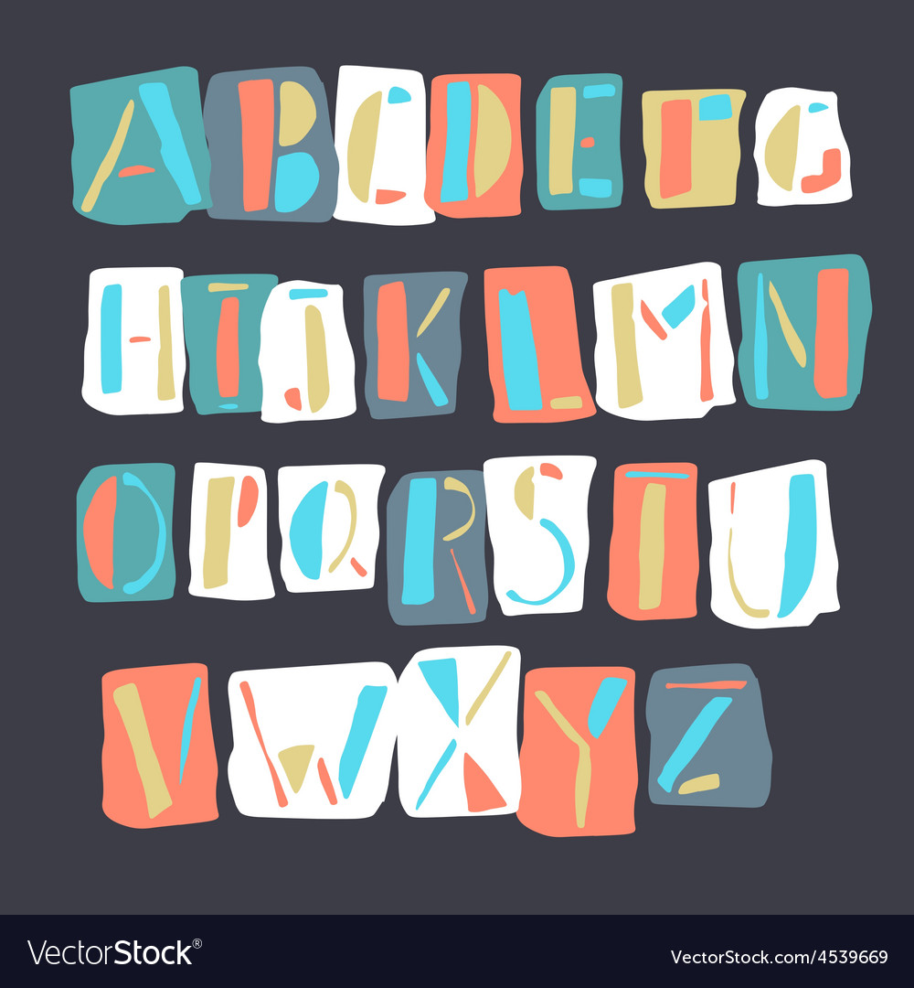 Retro Cartoon Alphabet Set