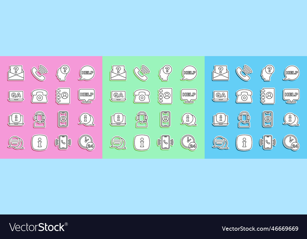 Set line clock 24 hours information speech vector image Set line clock 24 hours information speech
