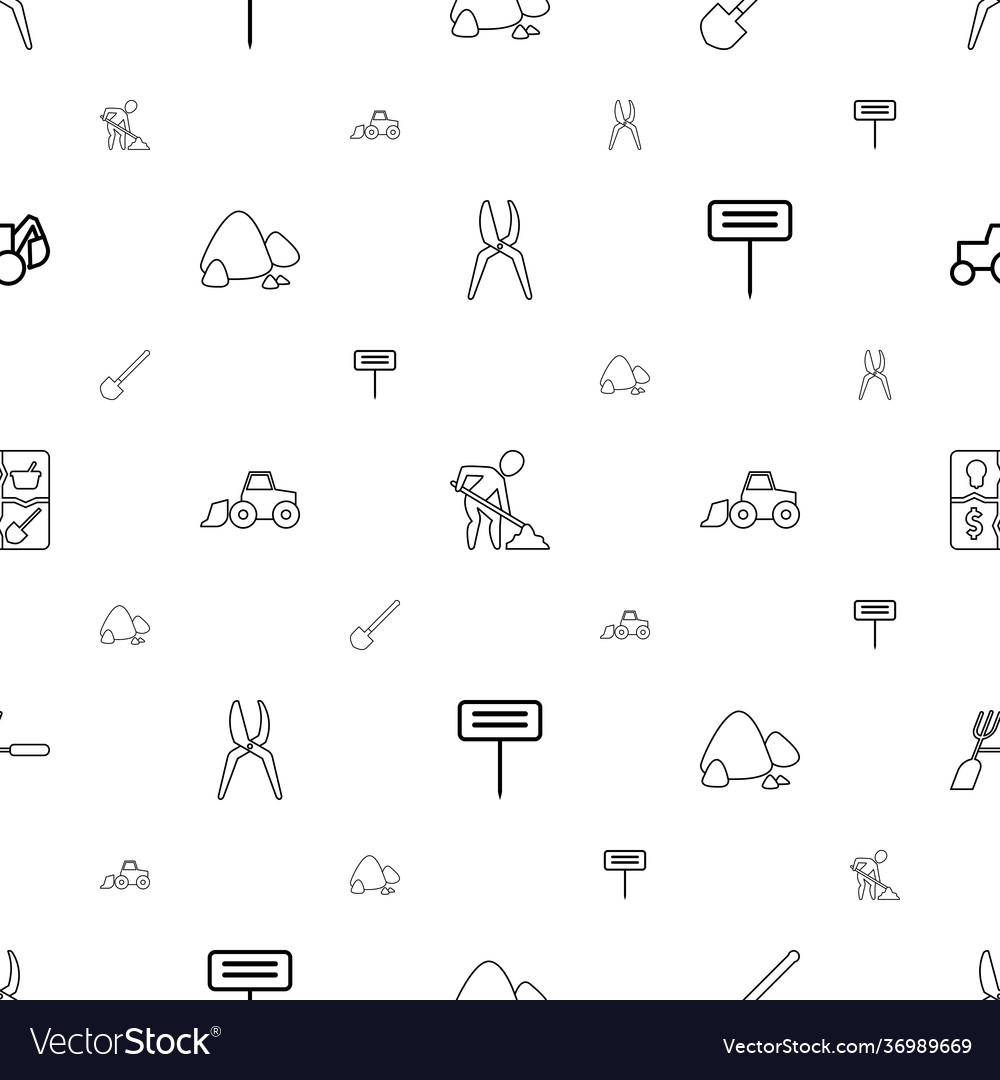 Shovel icons pattern seamless white background