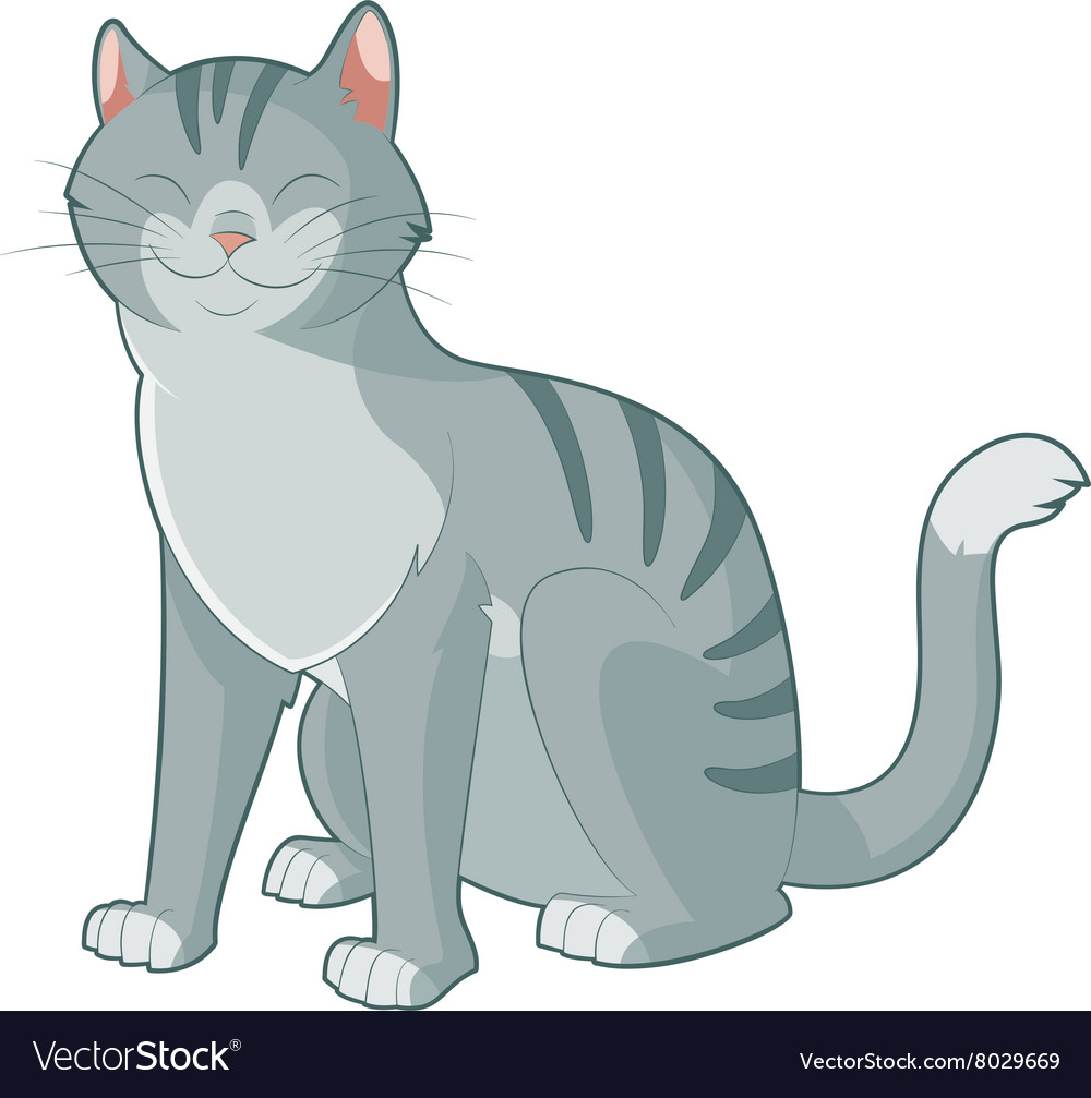 Smiling Grey Cat