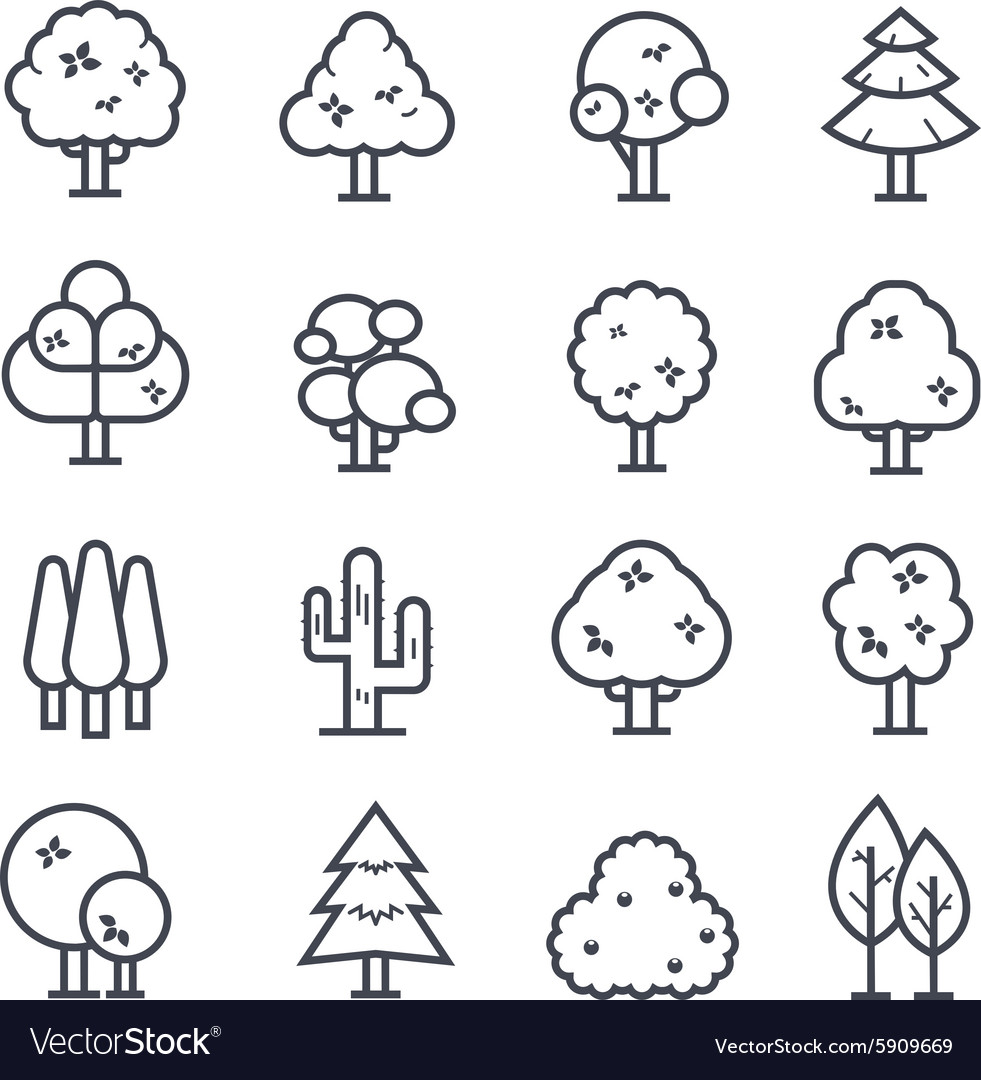Tree icon bold stroke