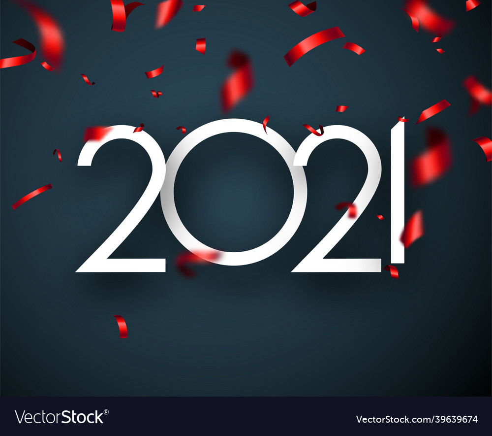 2021 white sign on dark blue background