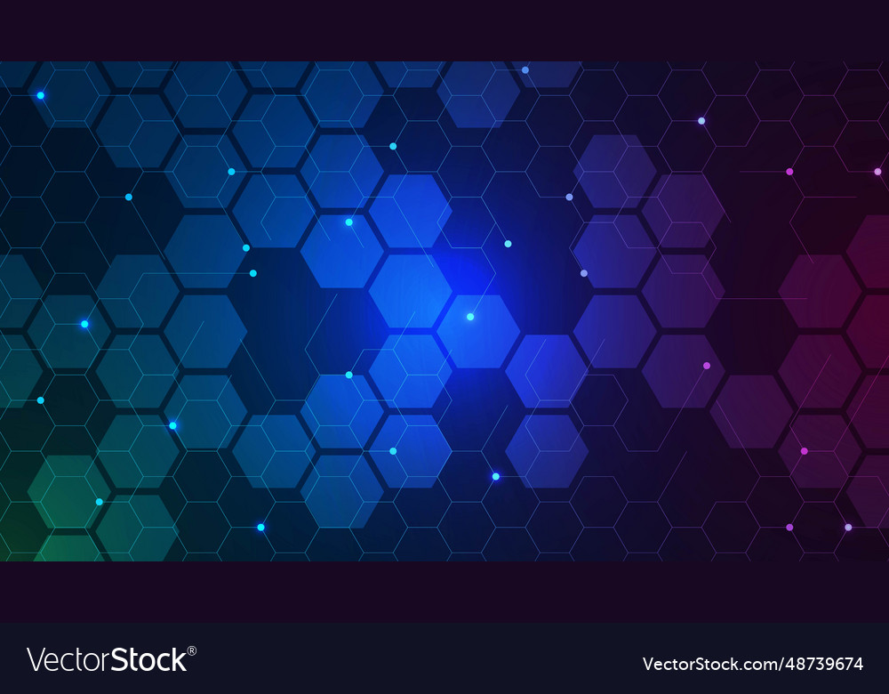 Abstract geometric shape with hexagons pattern vector image Abstract geometric shape with hexagons pattern