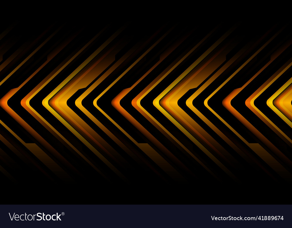 Abstract yellow black metallic arrow cyber vector image Abstract yellow black metallic arrow cyber