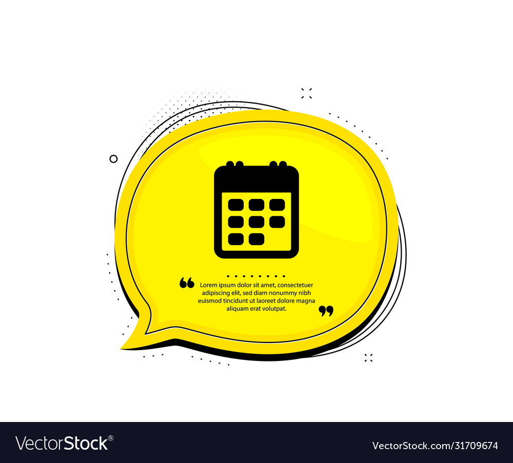 Calendar icon event reminder sign Royalty Free Vector Image