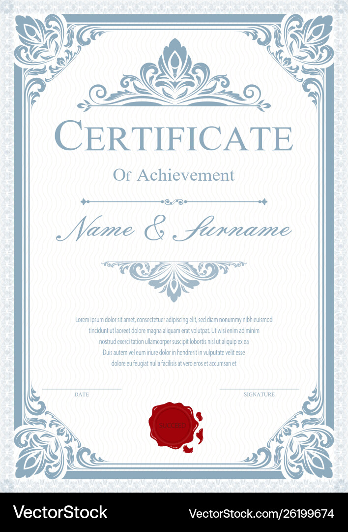 Certificate Royalty Free Vector Image - VectorStock