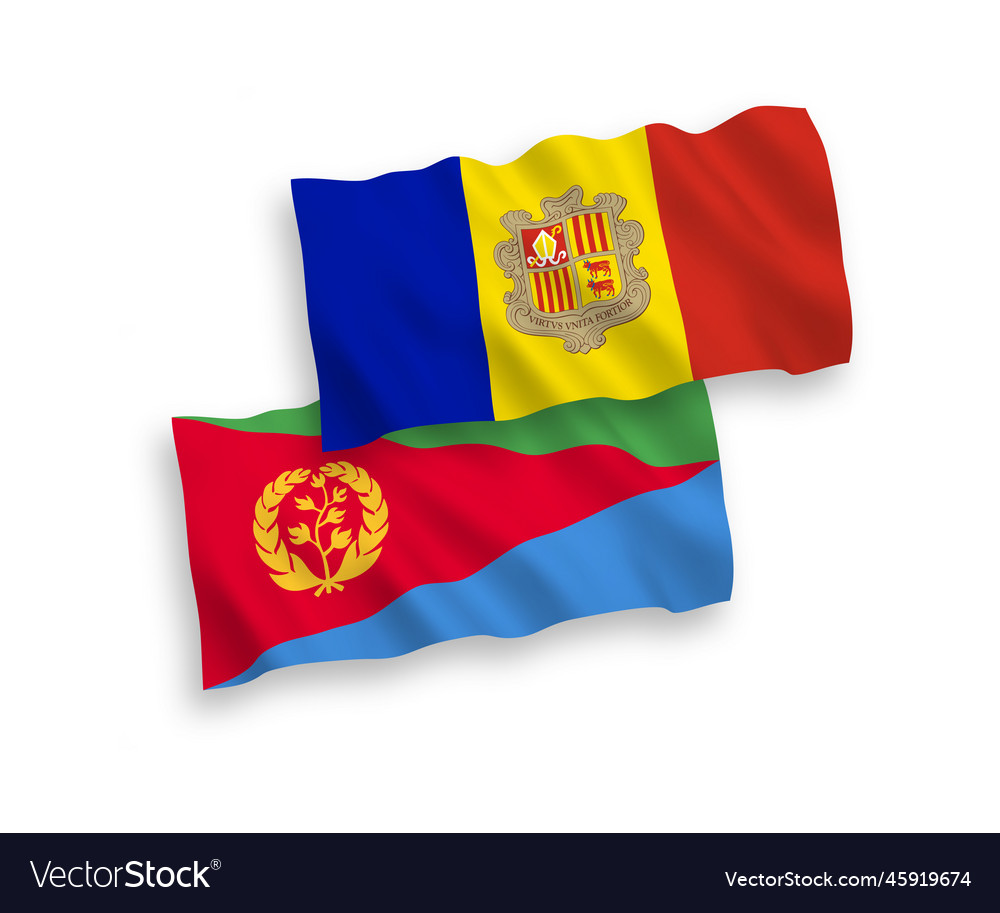 Eritrea und Andorra Flaggen