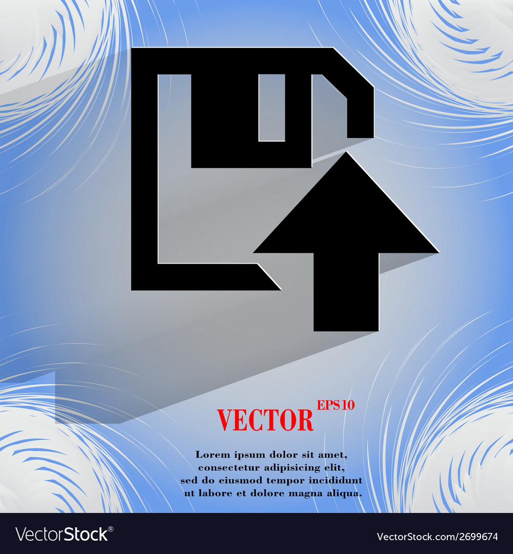 Floppy disk upload flat modern web design