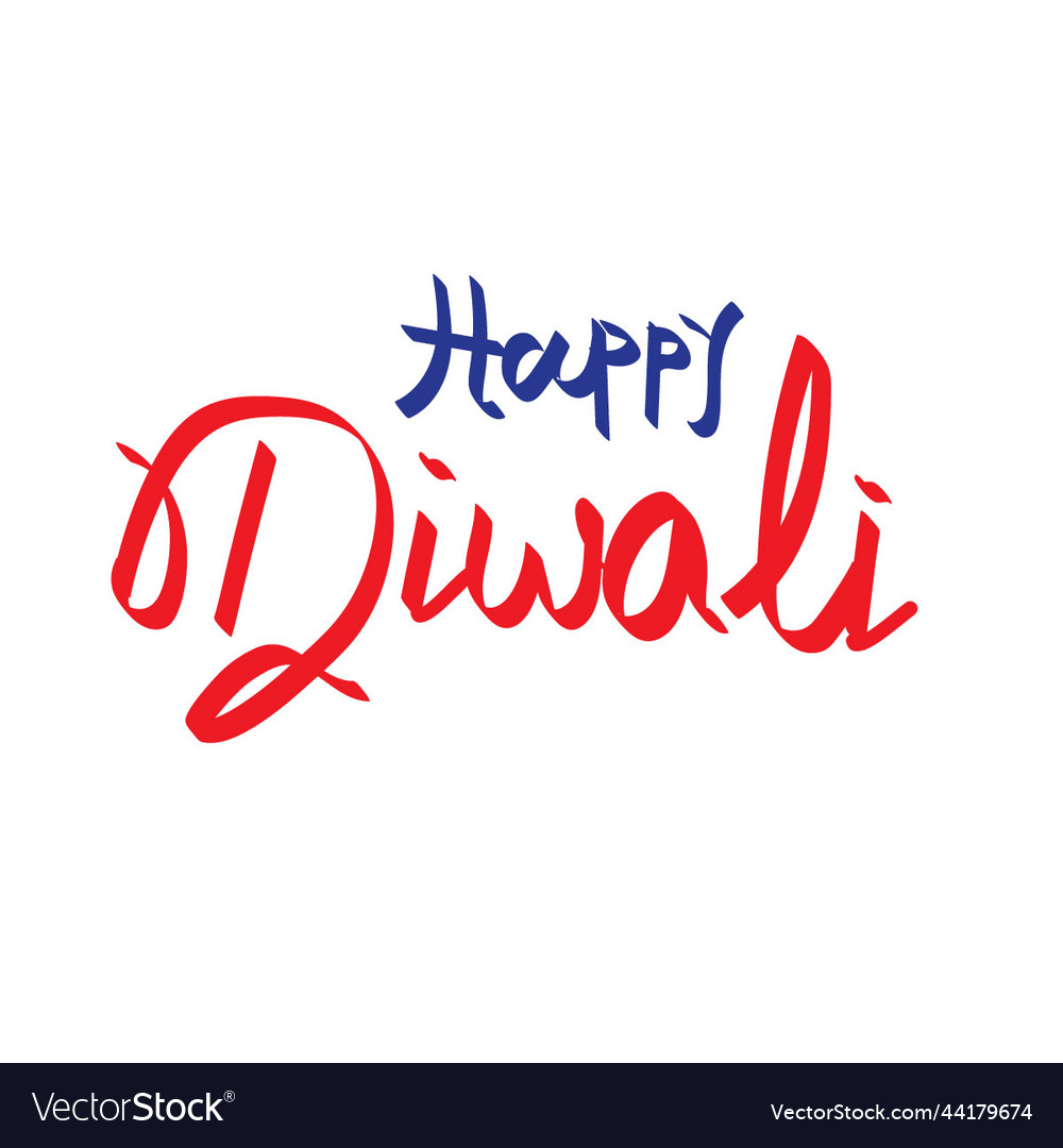 Happy diwali art font Royalty Free Vector Image