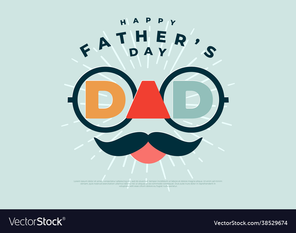 Frohe Väter Tag Banner und Geschenkkarte vector image Frohe Väter Tag Banner und Geschenkkarte