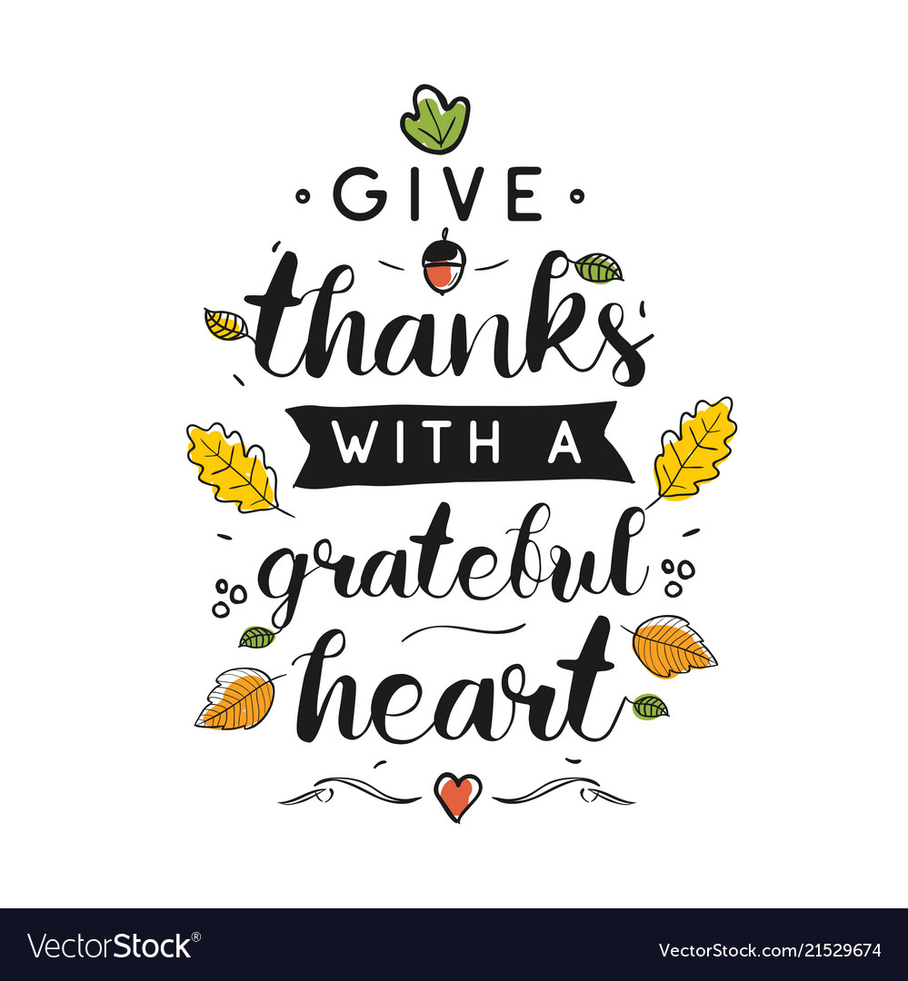 Happy thanksgiving day typography Royalty Free Vector Image