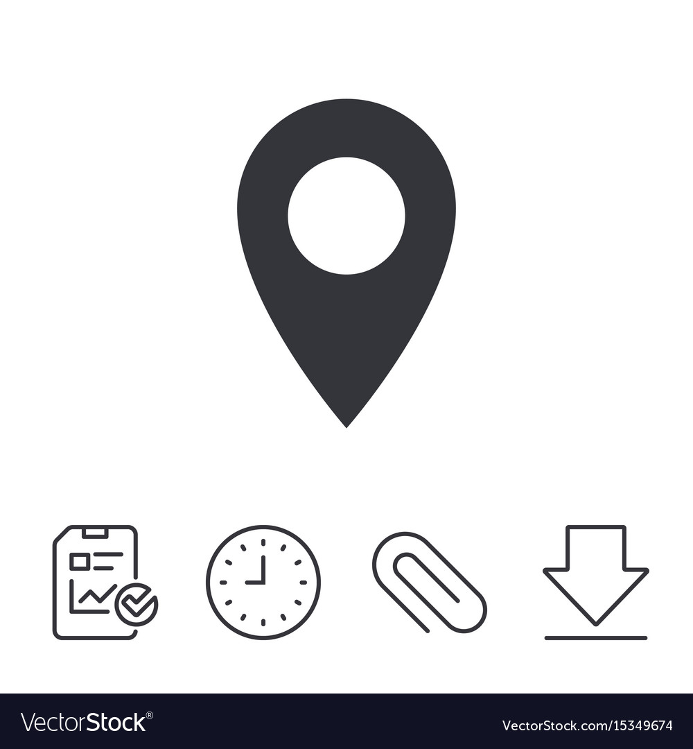 Map pointer icon gps location symbol
