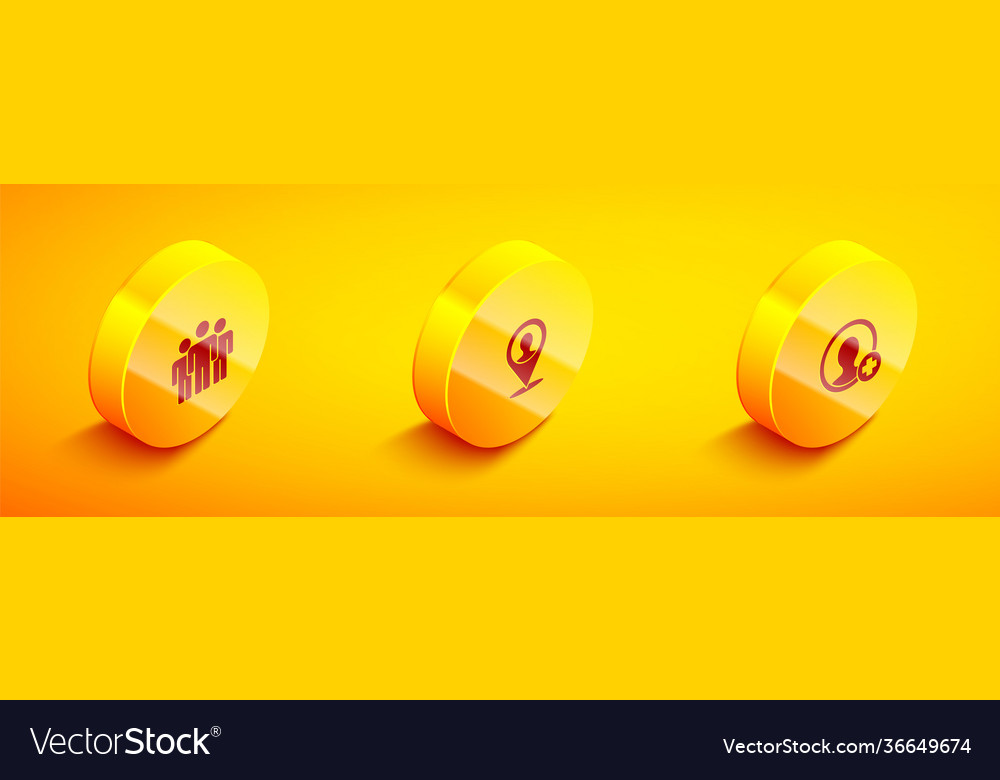 Set isometric users group location with person