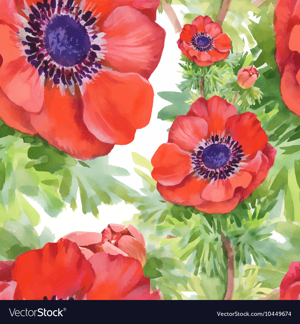 Watercolor Floral Garden Pattern