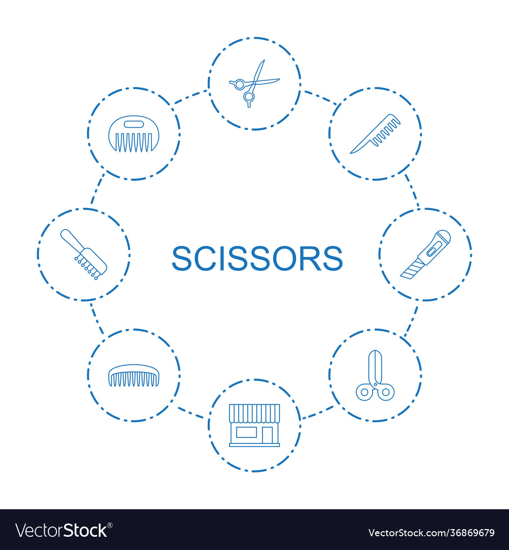 8 scissors icons