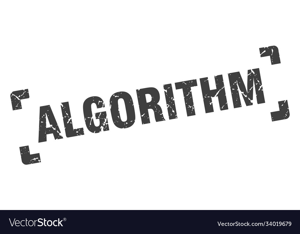 Algorithm stamp square grunge sign isolated