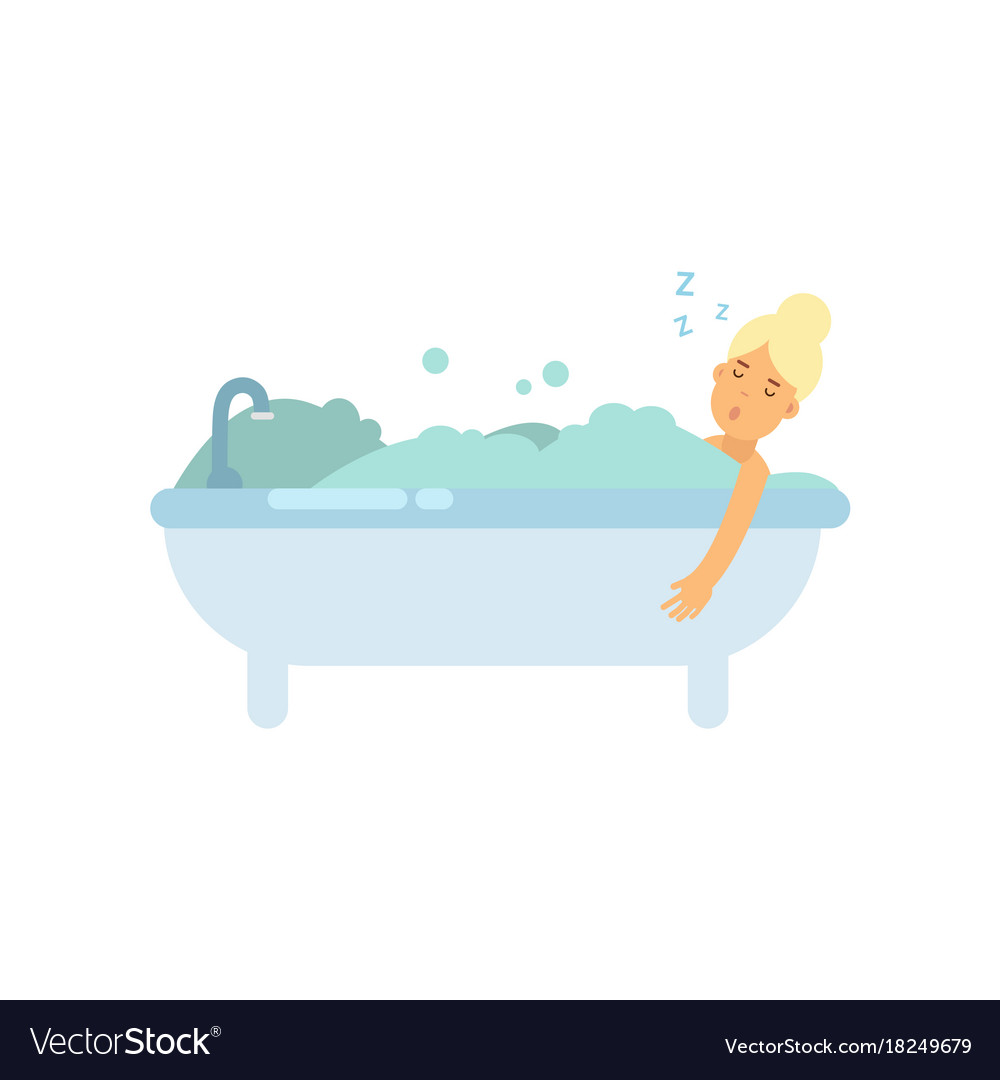 Beautiful Woman Sleeping In A Bath
