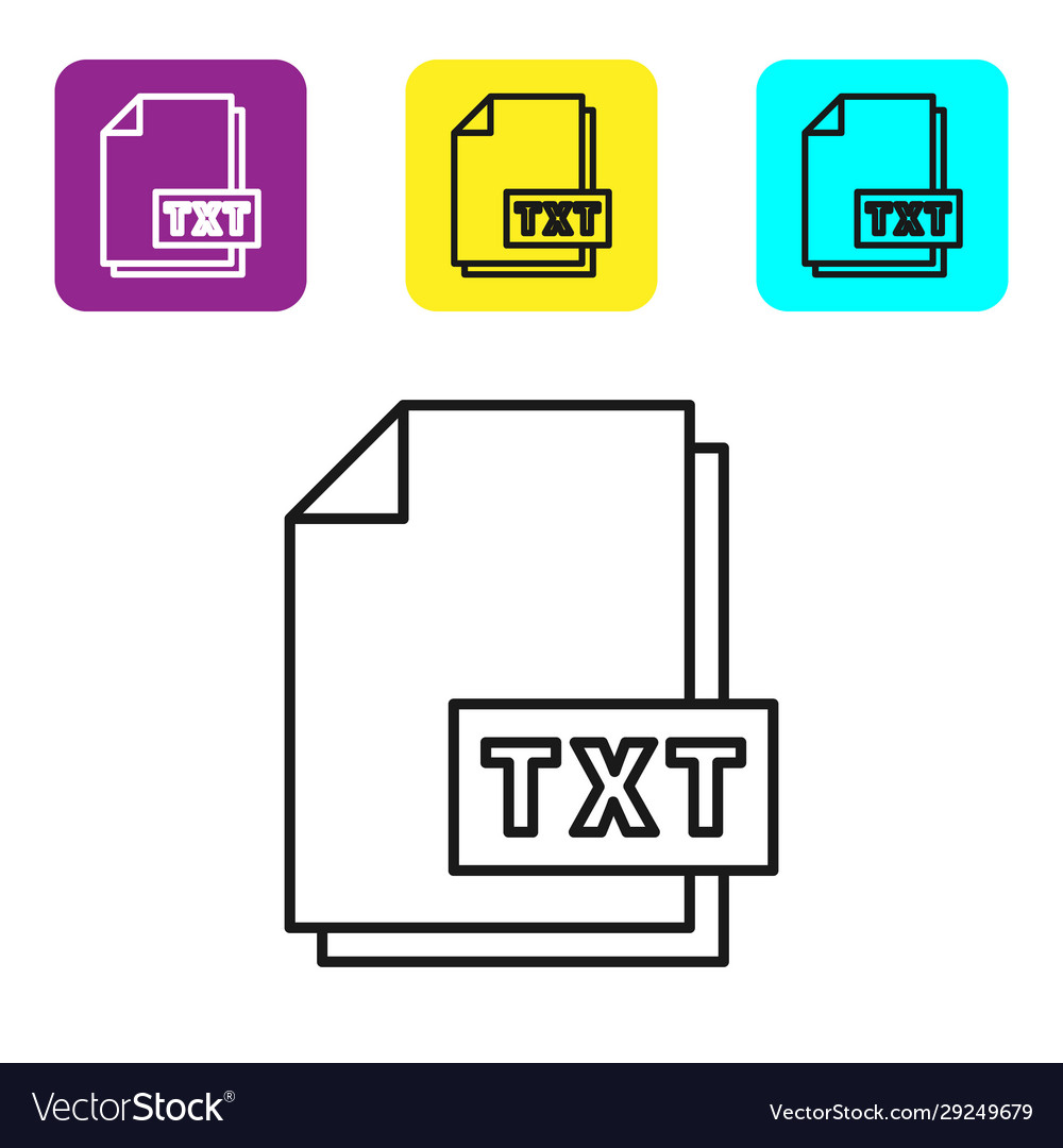 Black line txt file document download button