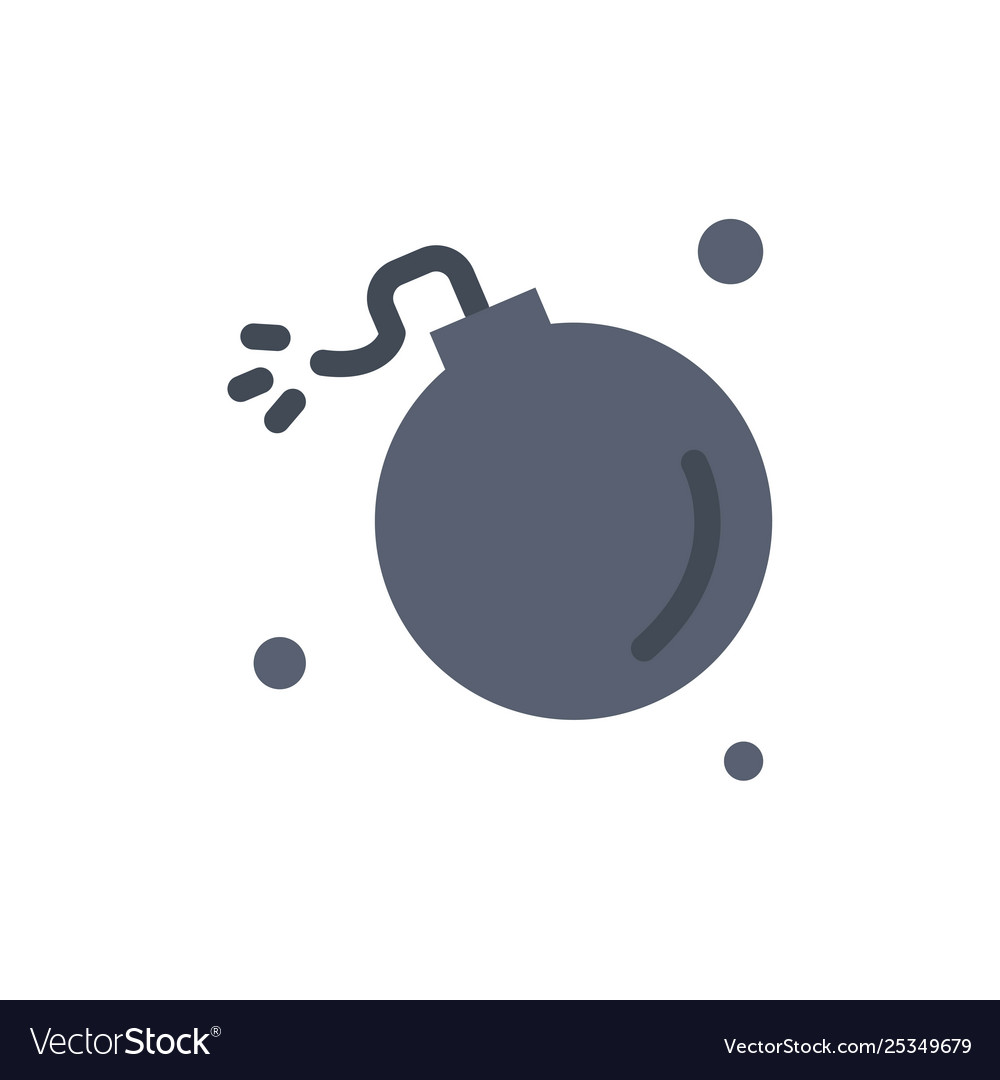 Bomb comet explosion meteor science flat color Vector Image Bomb comet explosion meteor science flat color
