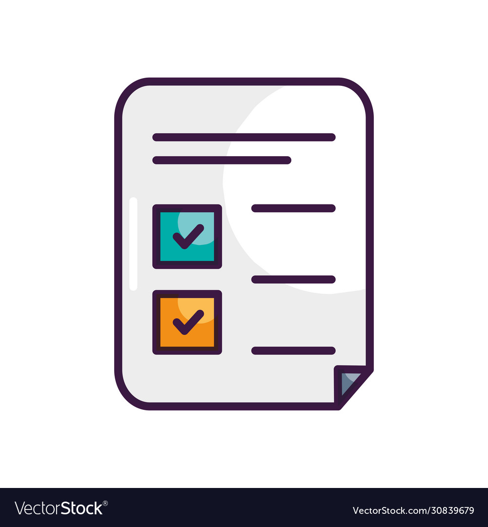 Checklist icon line color style