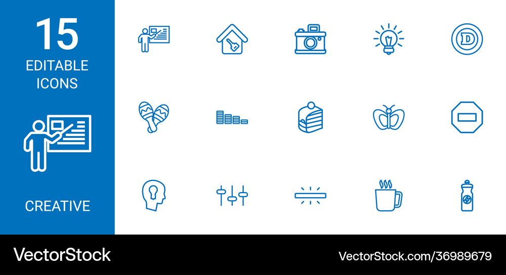 Creative icons Royalty Free Vector Image - VectorStock
