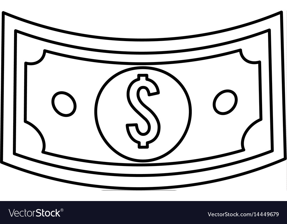 Figure bill dolar money Royalty Free Vector Image