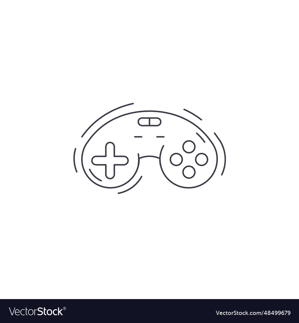 Game controller line icon joystick