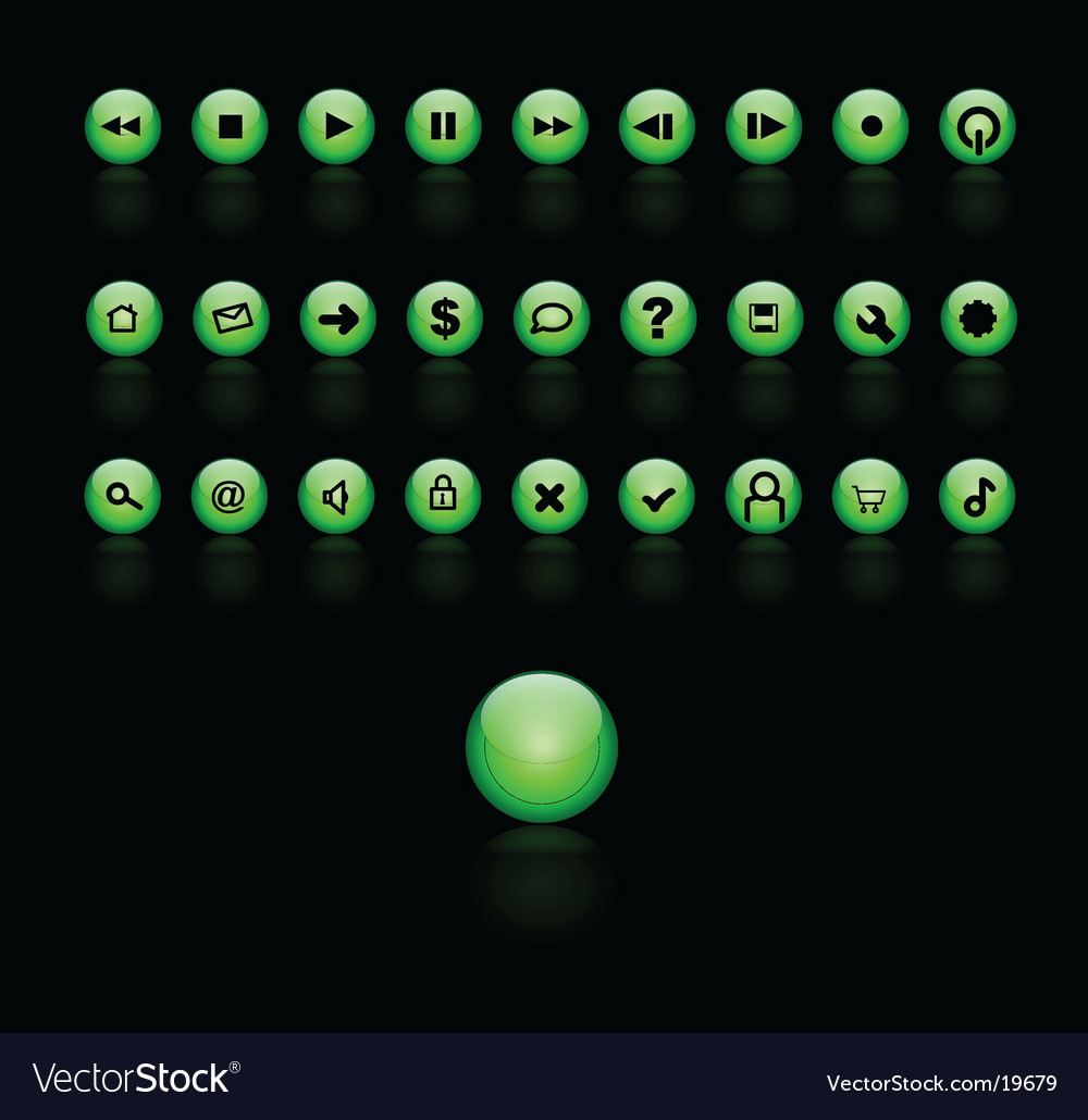 Glass Button Set