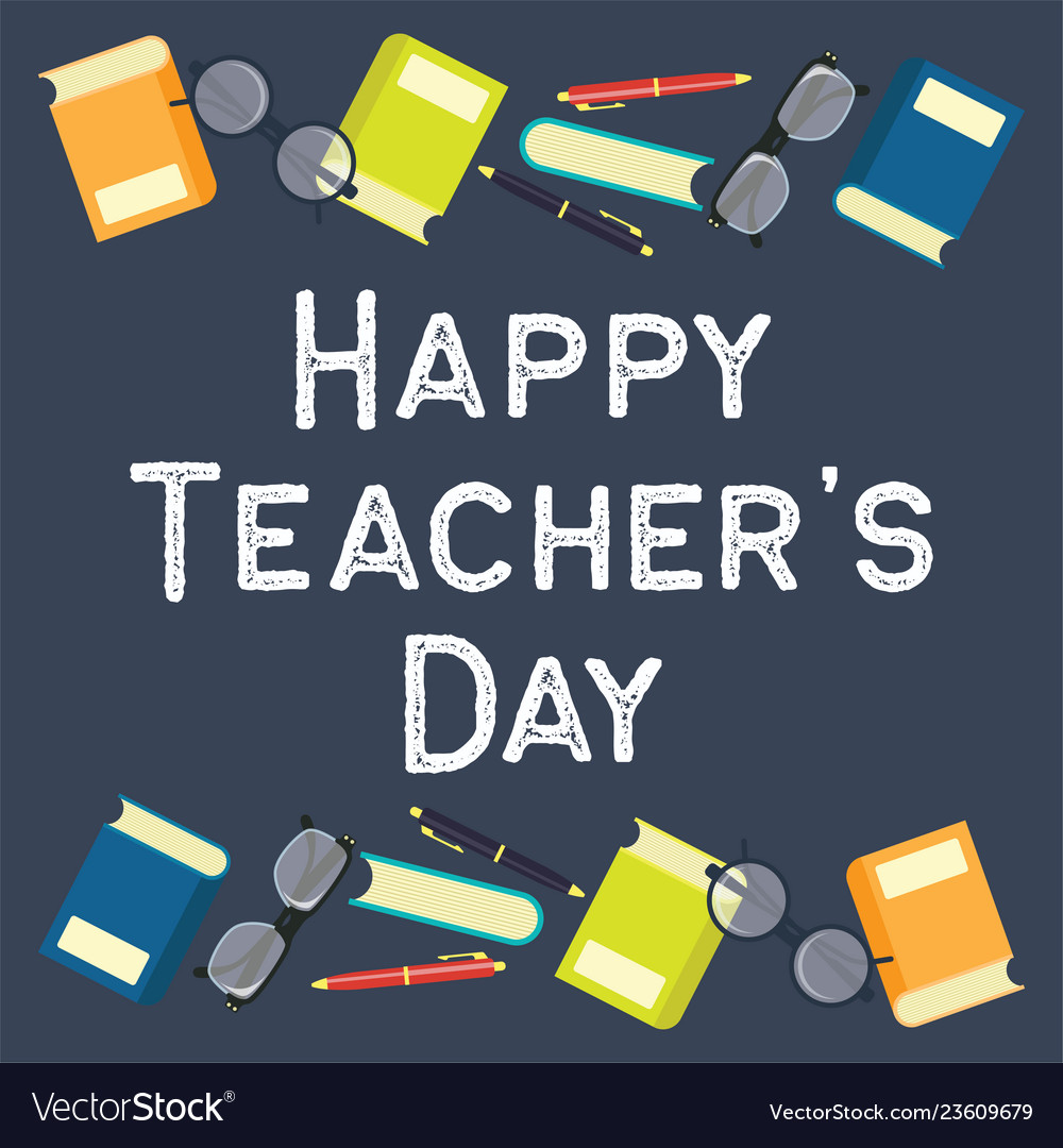 Happy teachers day concept Royalty Free Vector Image