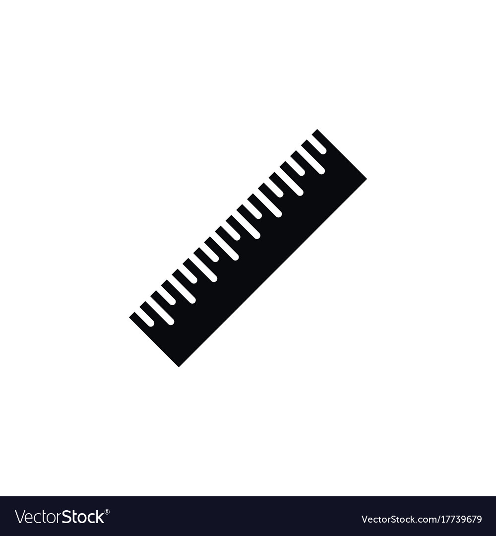Isolated length icon ruler element can