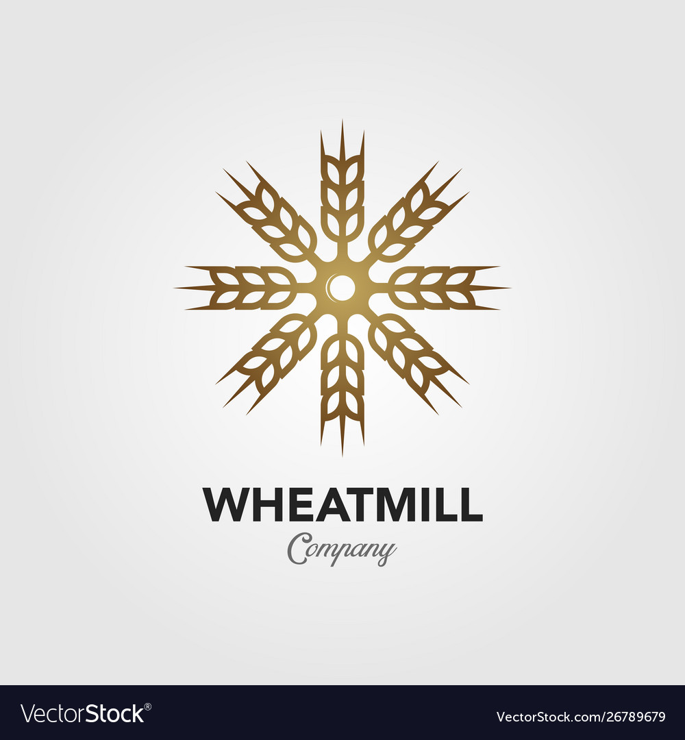 Logo Grain Mill Forming A Windmill Royalty Free Vector Image 6897