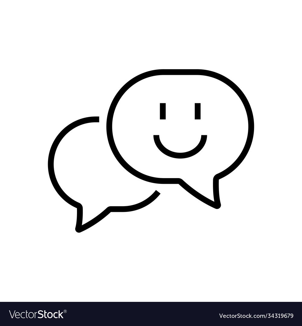 Message icon chat bubble editable stroke vector image Message icon chat bubble editable stroke