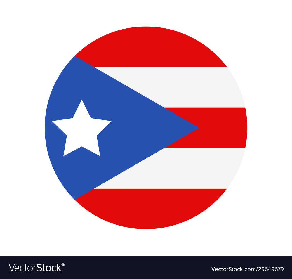 Puerto rico flag in on white background