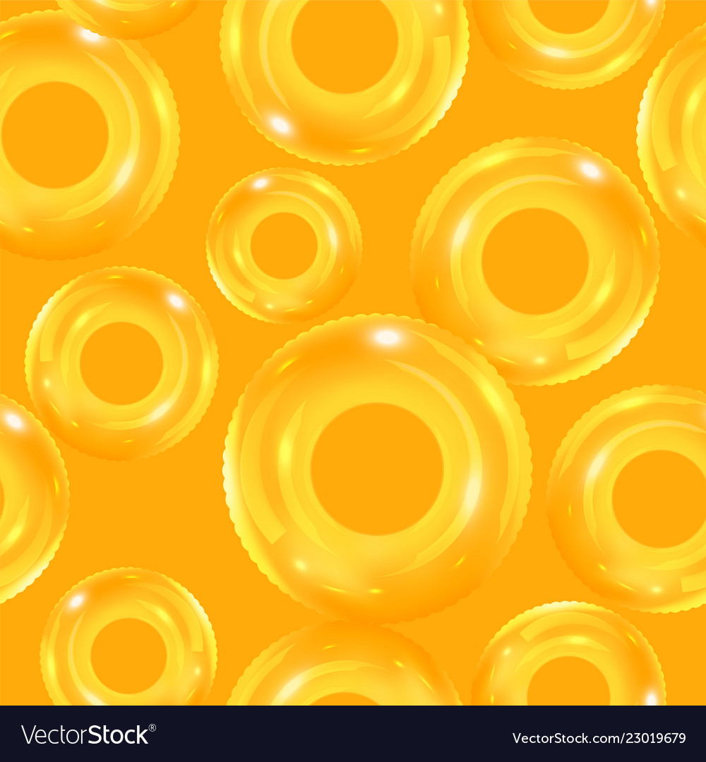 Seamless pattern inflatablering float on swimming vector image Seamless pattern inflatablering float on swimming