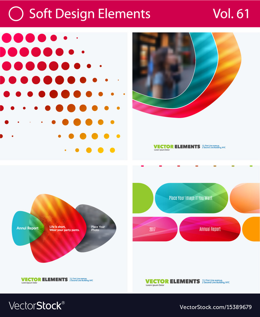 Set of abstract design elements for graphic