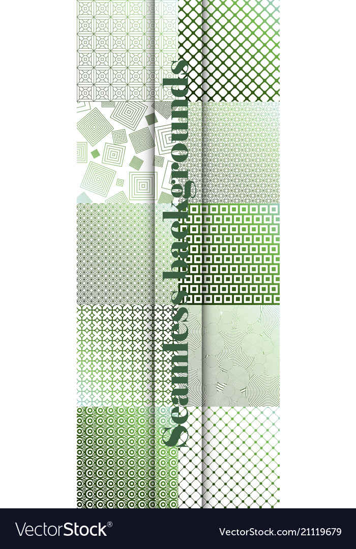 Set of seamless with large and small lines vector image Set of seamless with large and small lines