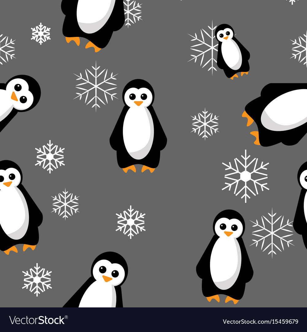 Snowflake Penguin Pattern