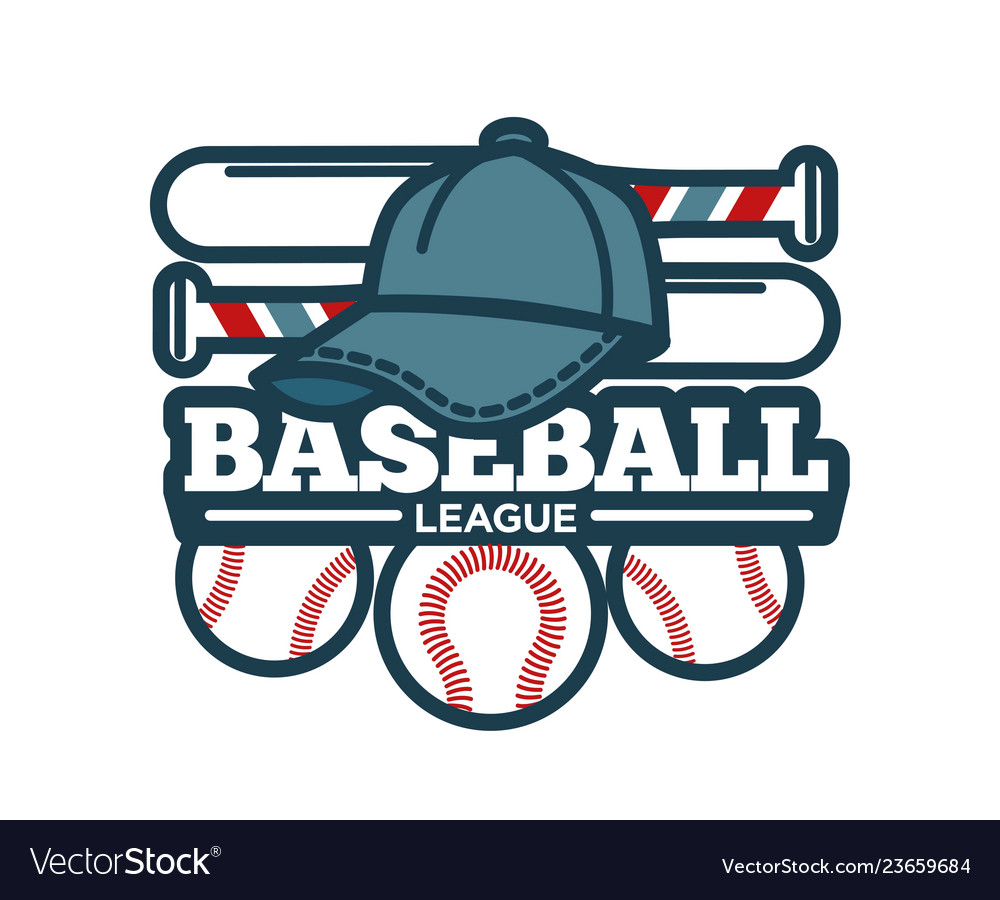 Baseball Tournament Promotional Emblem With Vector Image