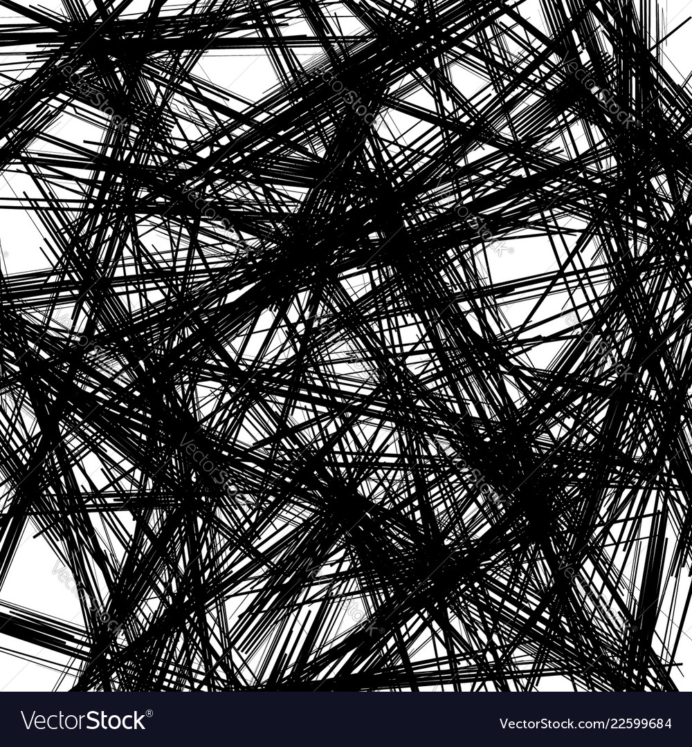 Chaotic texture with zigzag lines rough random vector image Chaotic texture with zigzag lines rough random
